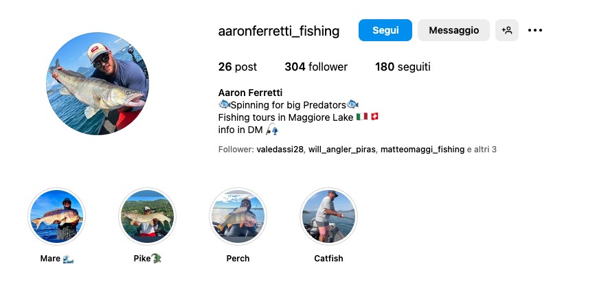 Profili instagram di Aaron Ferretti